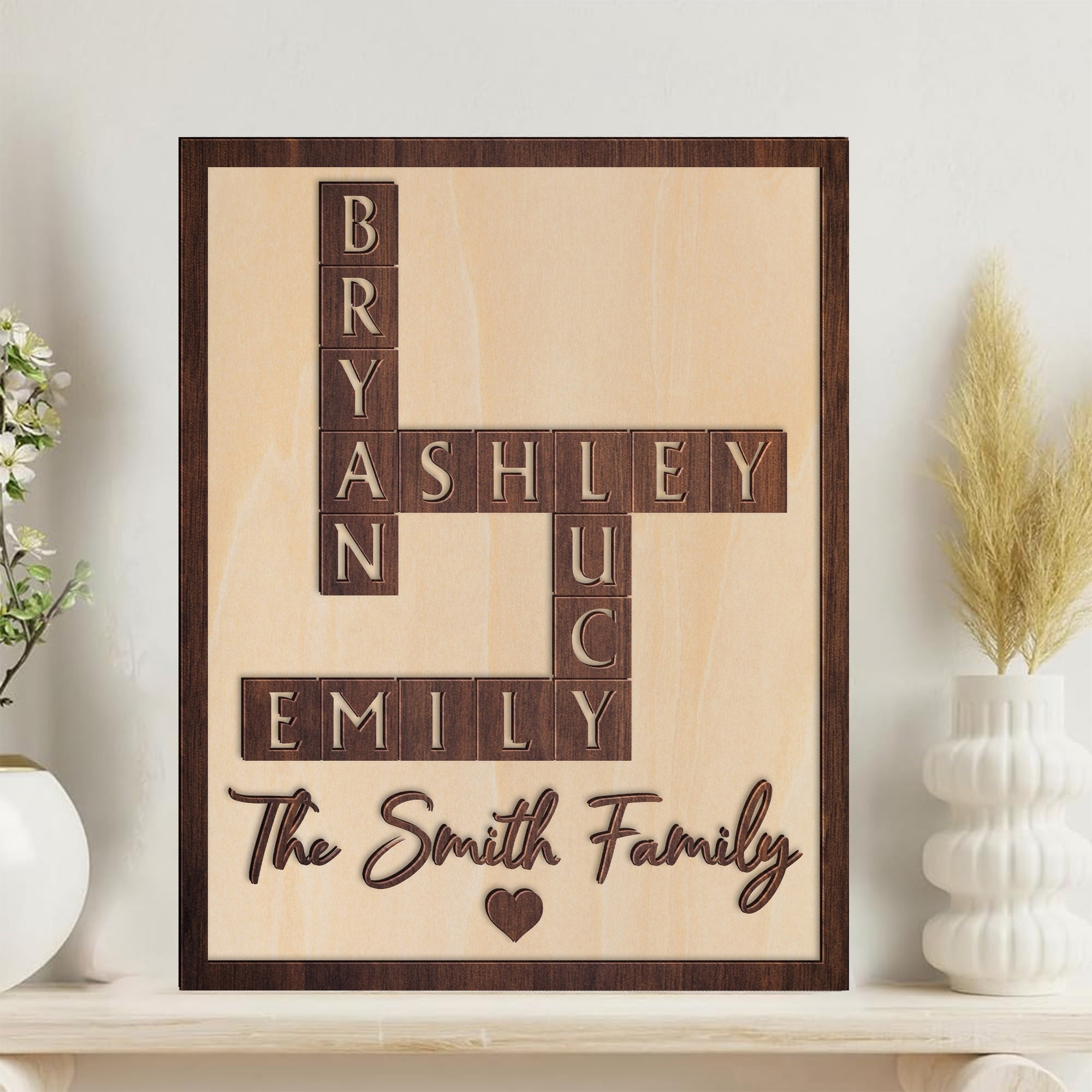 Personalized Family Puzzle, Wooden Puzzle, Gift For Family