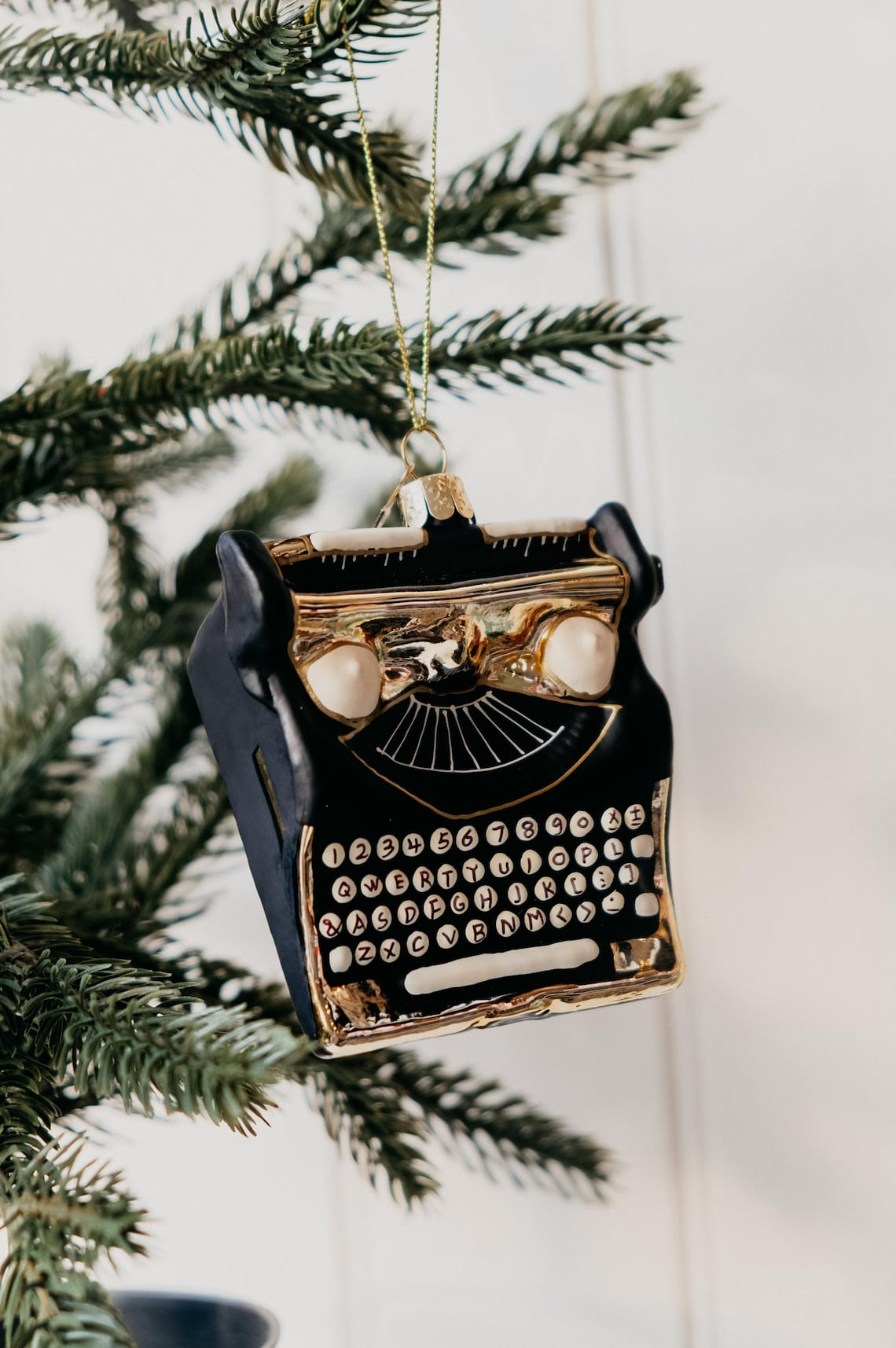 Black and Gold Typewriter Ornament, The Eras Tour Christmas Acrylic Ornament, Swifties Gifts