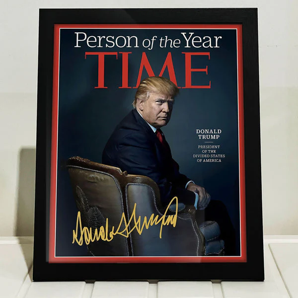 Trump2024 Person Of The Year Time Picture Frame, 47th US President Frame, Gift For Trump Supporter, Political Gift