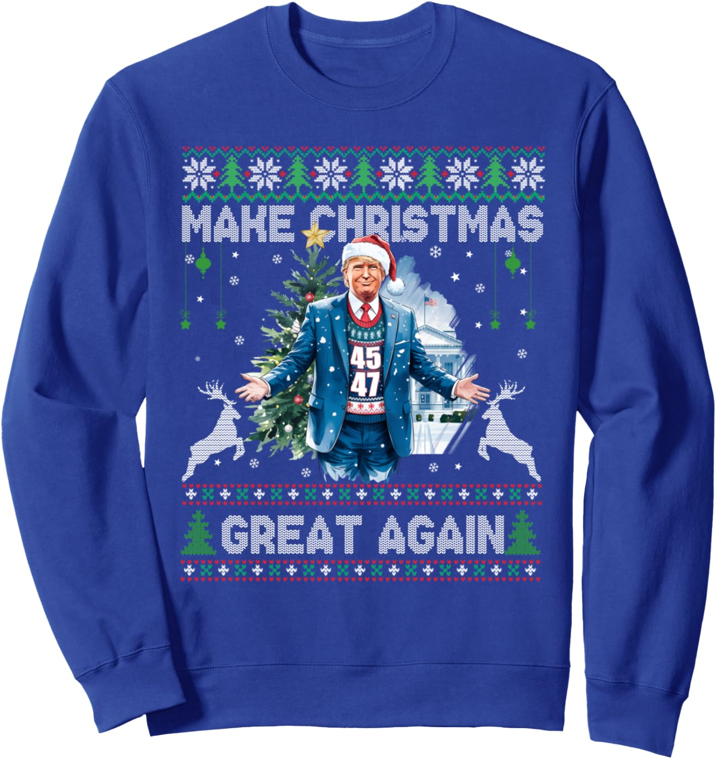 Trump2024 Make Christmas Great Again Funny Sweatshirt, Funny Christmas Sweatshirt, Christmas Gift