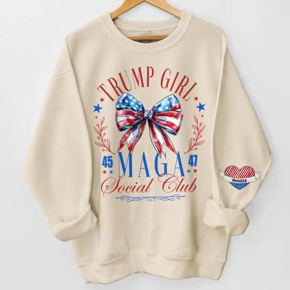 Trumpgirl, MAGA2024 Social Club Patriotic Sweatshirt, Funny Political Shirts