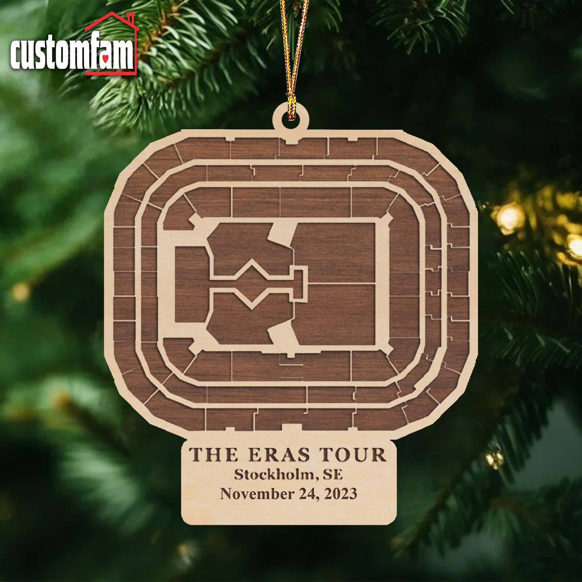 The Eras Tour Stockholm Stadium Ornament, Personalized Christmas Ornament