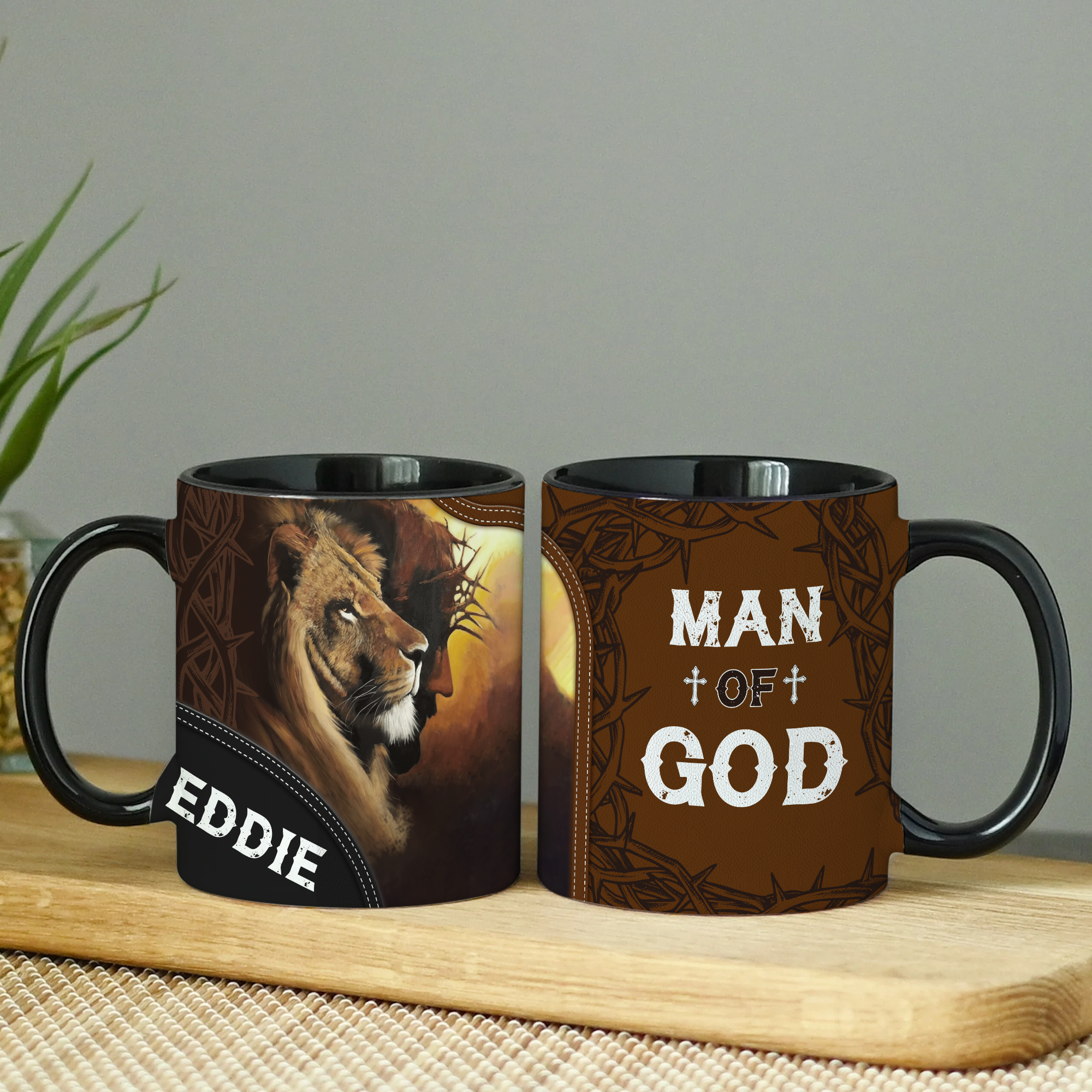 Man Of God Personalized Coffee Mug, Christian Mug, Christian Father's Day Gifts