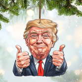 Make America Great Again, Christmas Trump Acrylic Ornament, Trump2024 Christmas Ornament, Christmas Gift