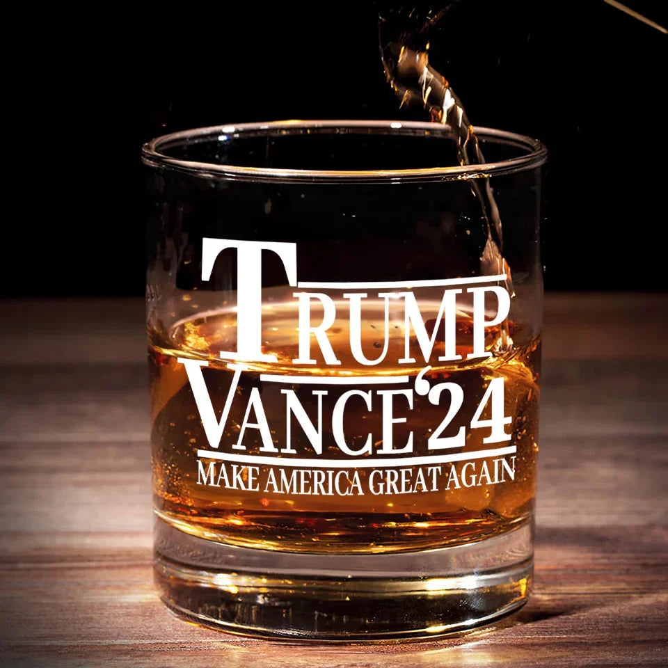 Trumpvance America Great Again Whiskey Glass, Trump2024 Wine Glasses, Presents For Dad