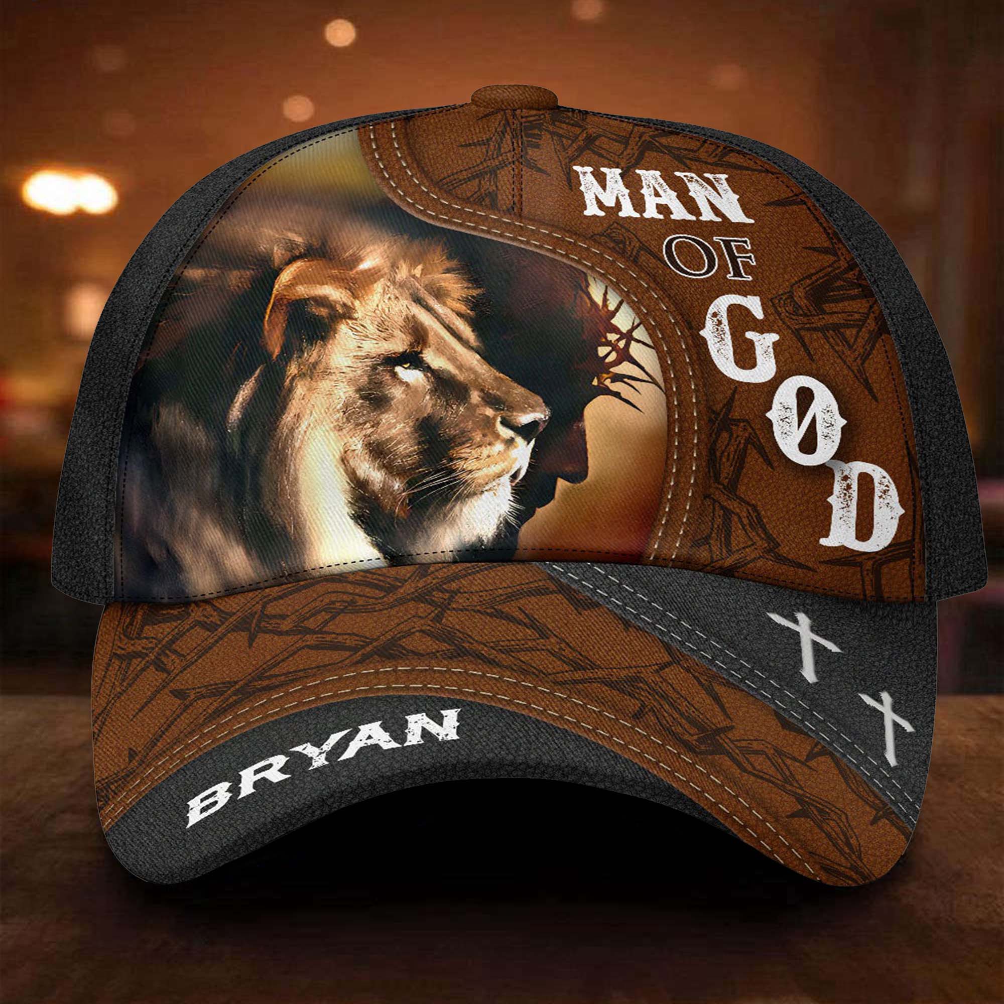 Man Of God 3D Personalized Christian Baseball Cap, Lion Cap For Men, Christian Gifts For Men