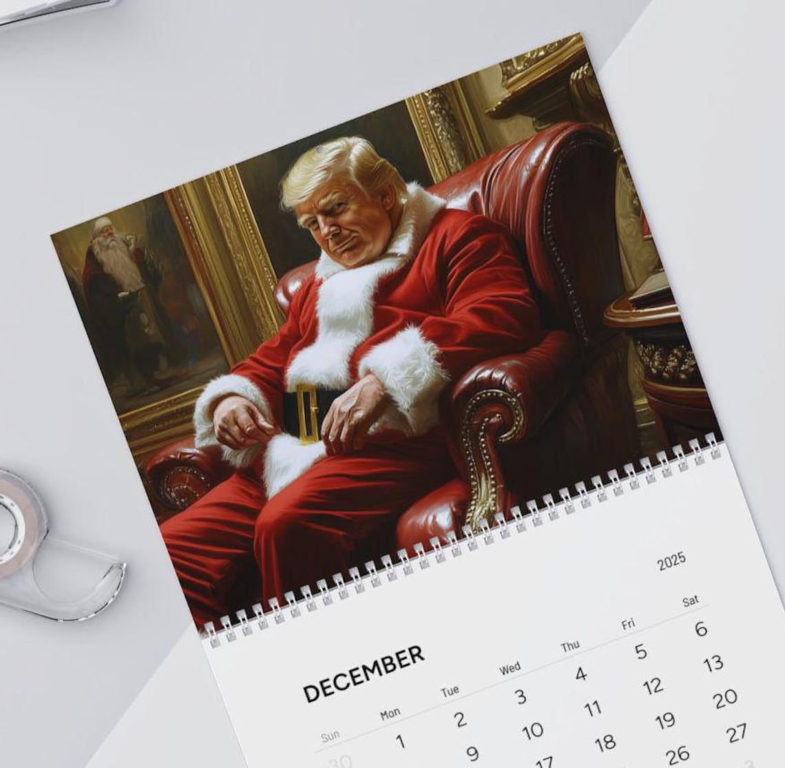 Trump2025 Wall Calendar, Gag Gift Mag Gift, 47th US President Photo Calendar, Political Humor Calendar, Patriotic Gift