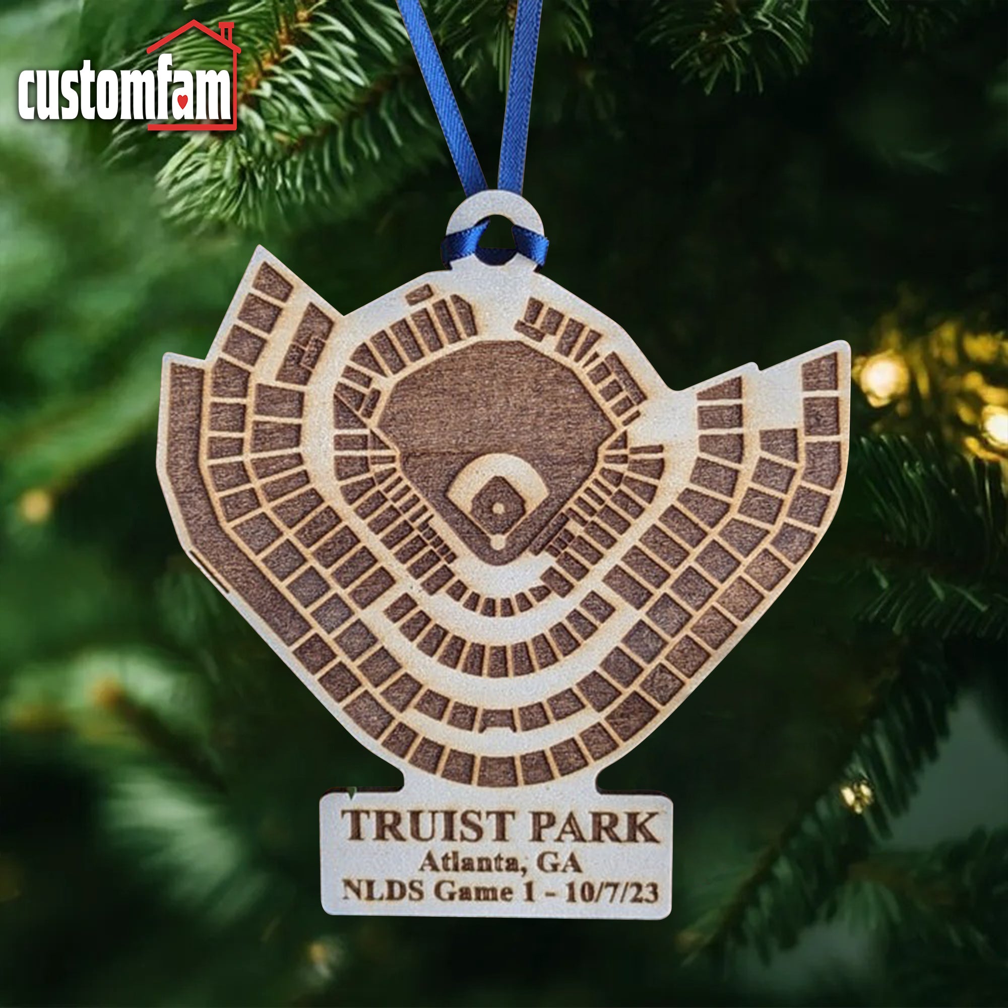 Truist Park Personalized Baseball League Stadium Ornament, Gift For Baseball Lovers