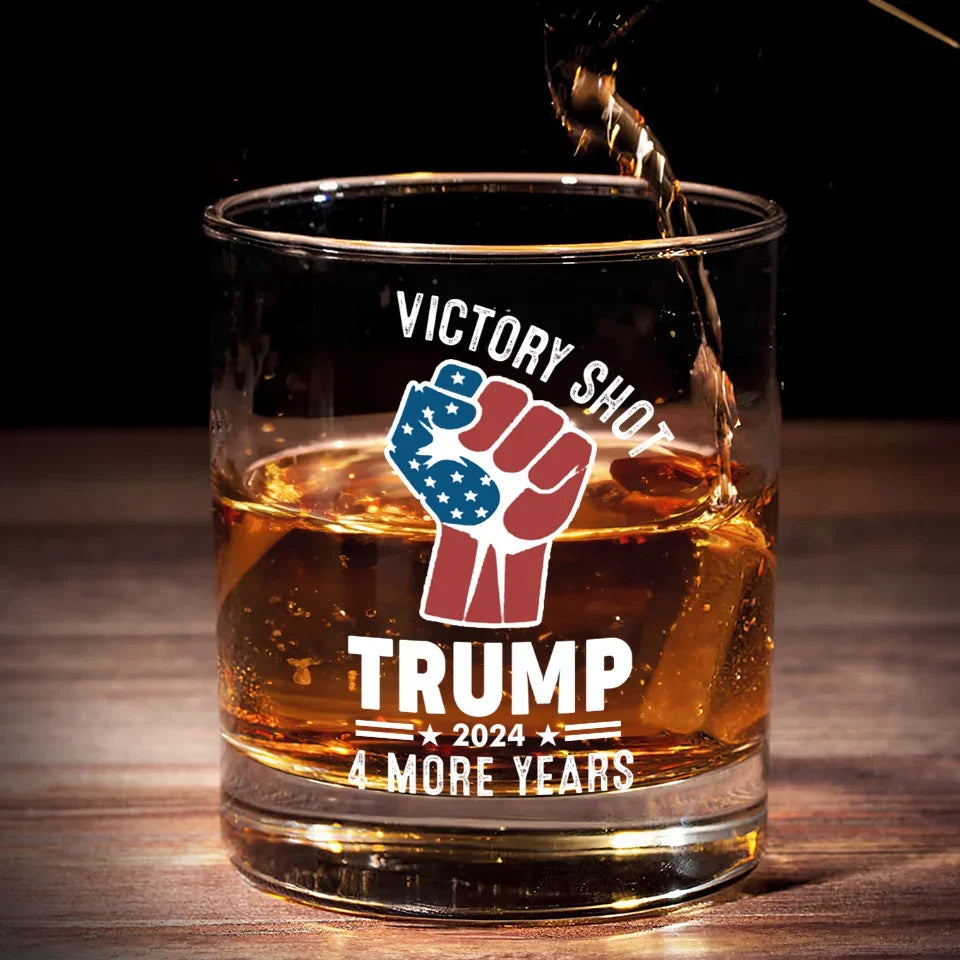 Victory Shot Trump President Whiskey Glass, Wine Glasses, Presents For Dad