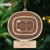 The Eras Tour Warsaw Stadium Ornament, Personalized Christmas Ornament