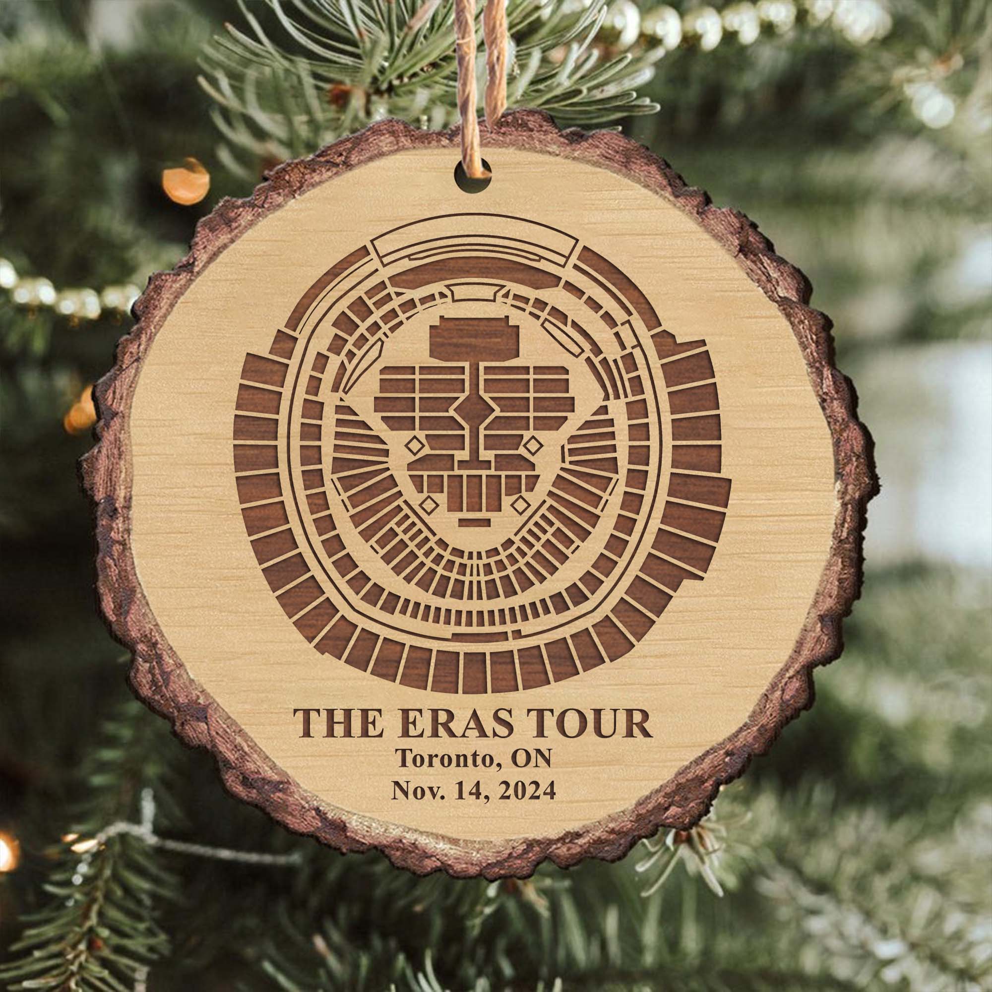 The Eras Tour Toronto Stadium Ornament, Personalized Christmas Wood Ornament, Gift For Swiftie