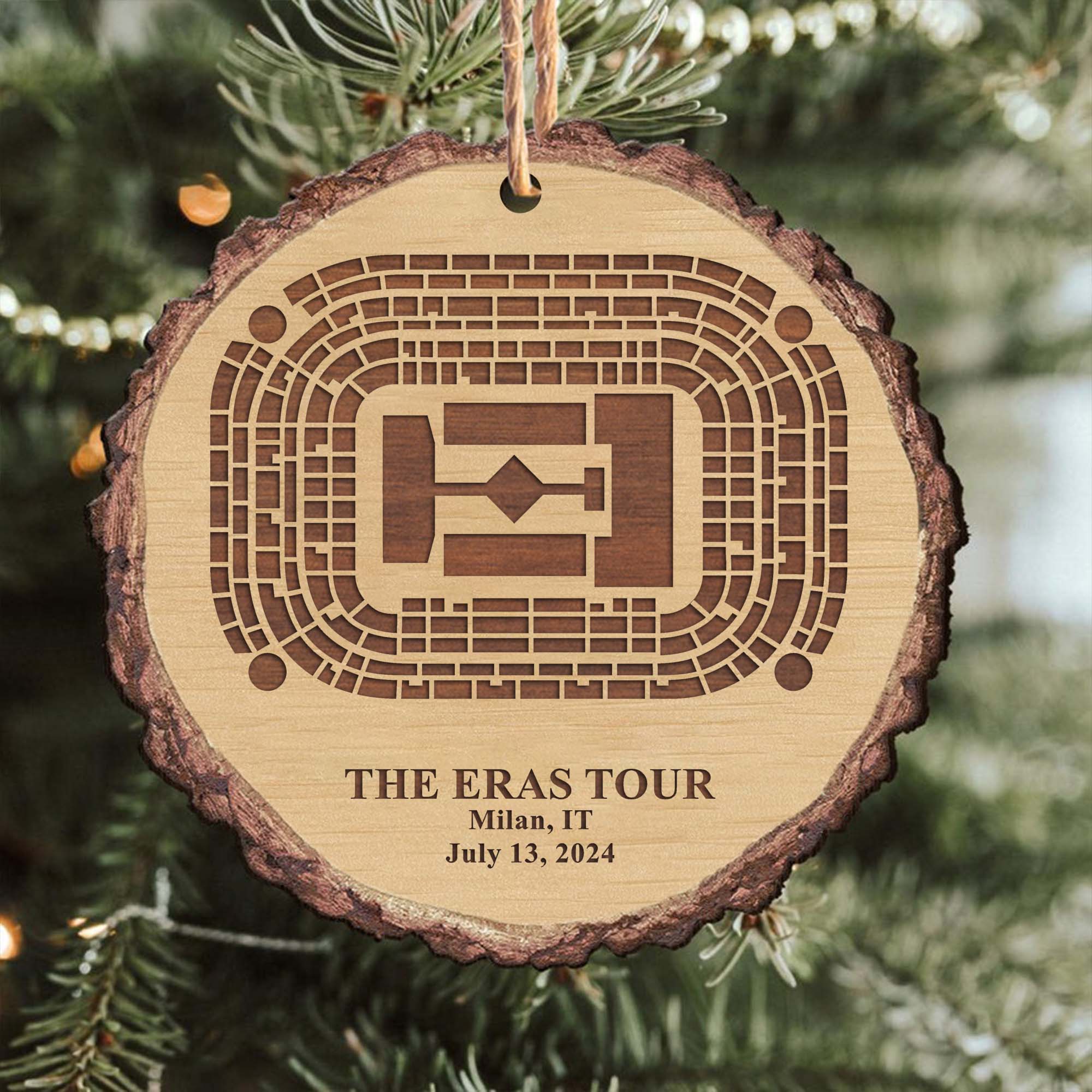 The Eras Tour New Orleans Stadium Personalized Christmas Wood Ornament, Gift For Swifties