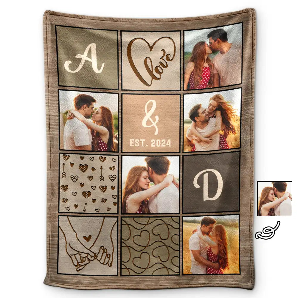 Custom Photo Couple Blanket, Valentine's Day Blanket, Couple Valentine Gift, Wedding Gifts