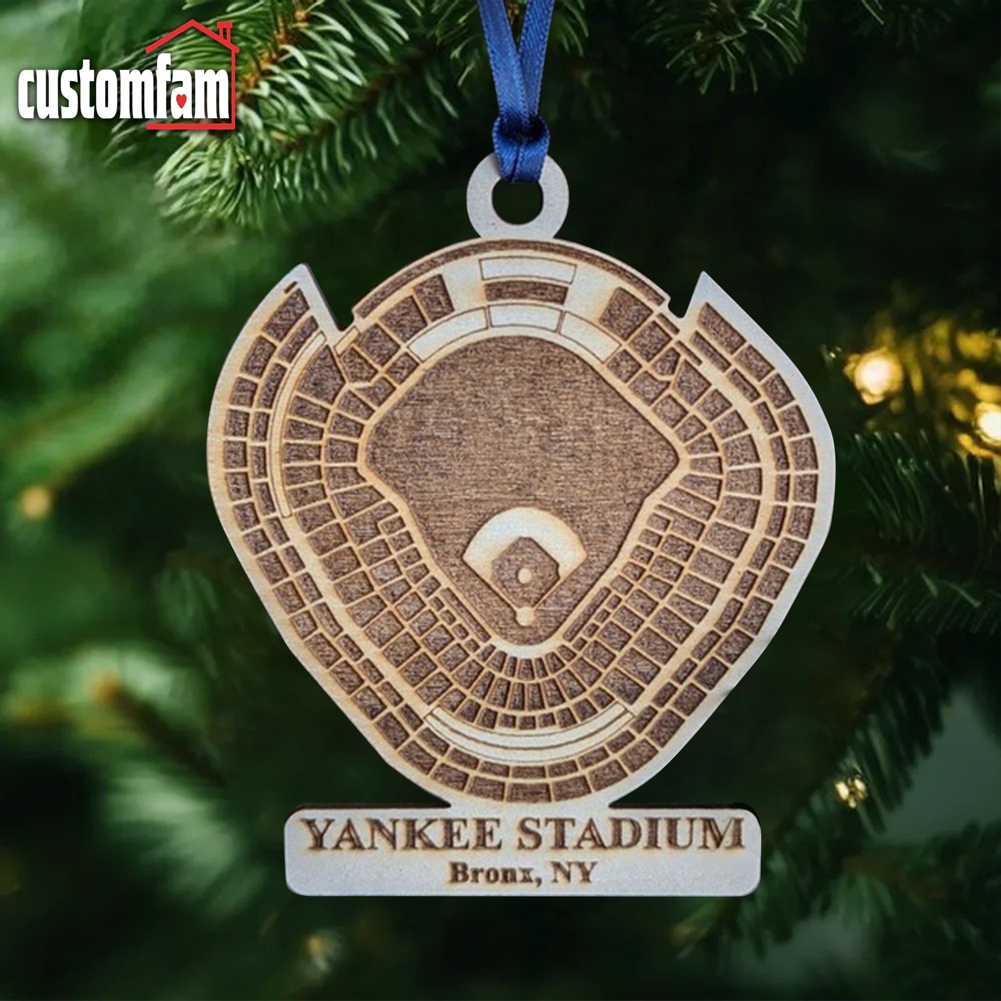 Yankee Stadium Personalized Baseball League Stadium Ornament, Gift For Baseball Lovers