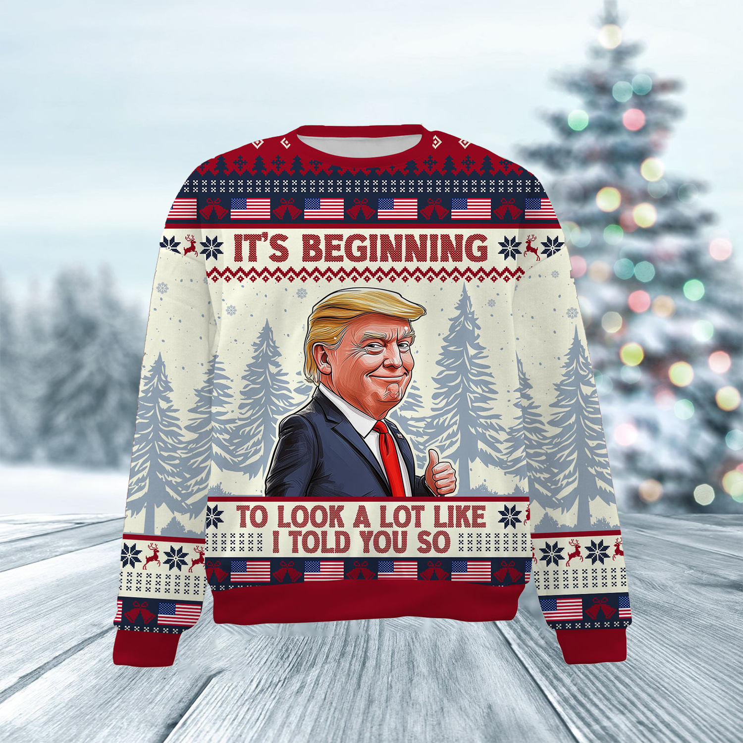 Make America Great Again, Trump 2024 Ugly Sweater, Trump Supporters Christmas