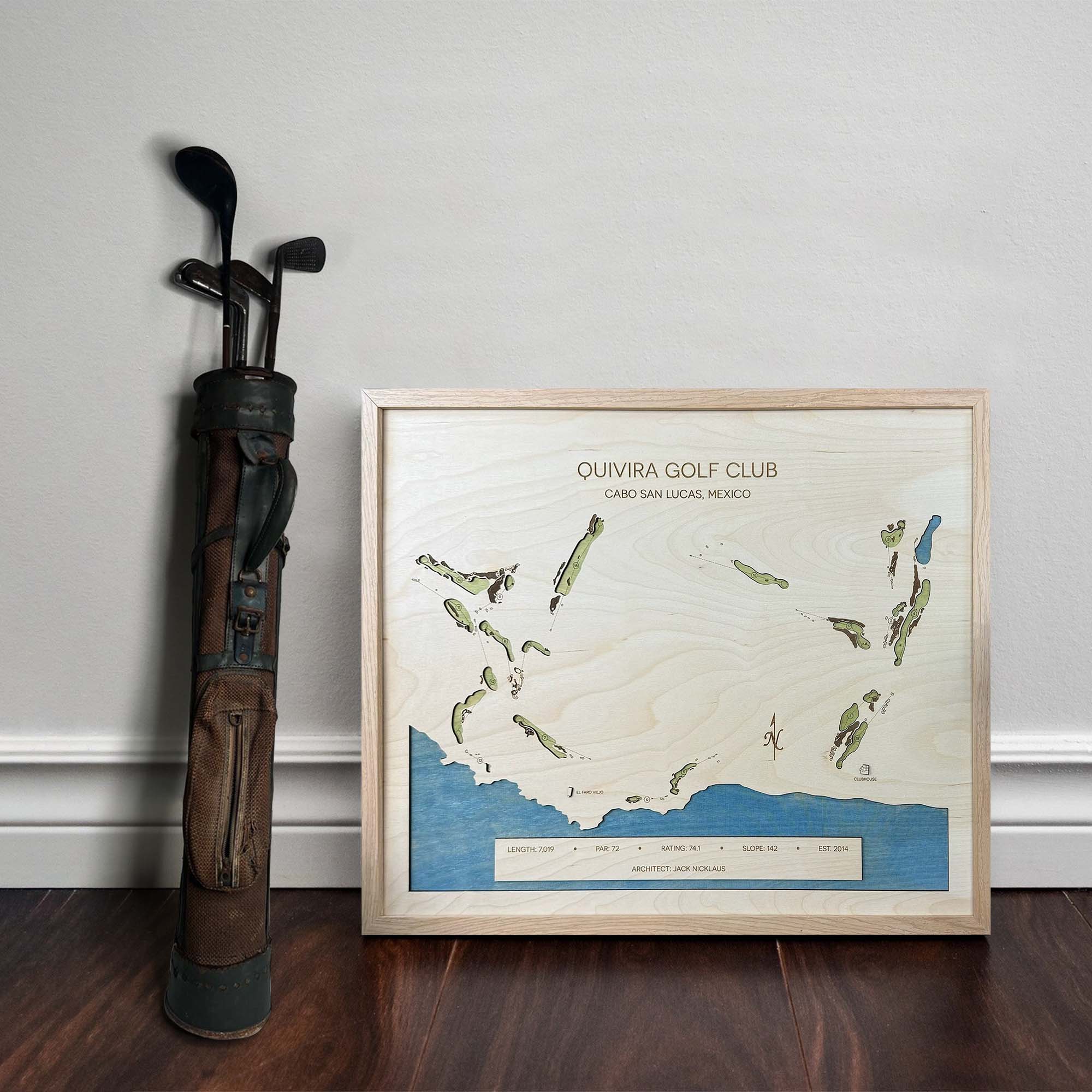 Quivira Golf Club Custom Golf Course Map, Golf Art, Golf  Wood Sign, Gifts For Golf Lovers