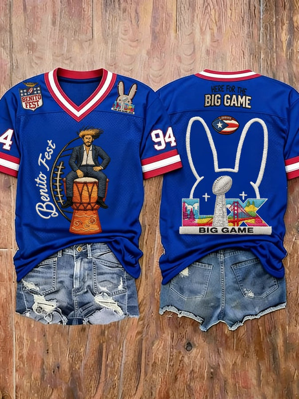 Puerto Rico Benito Bowl Fan Shirt, Bad Bunny Football Vneck, Game Day Shirt