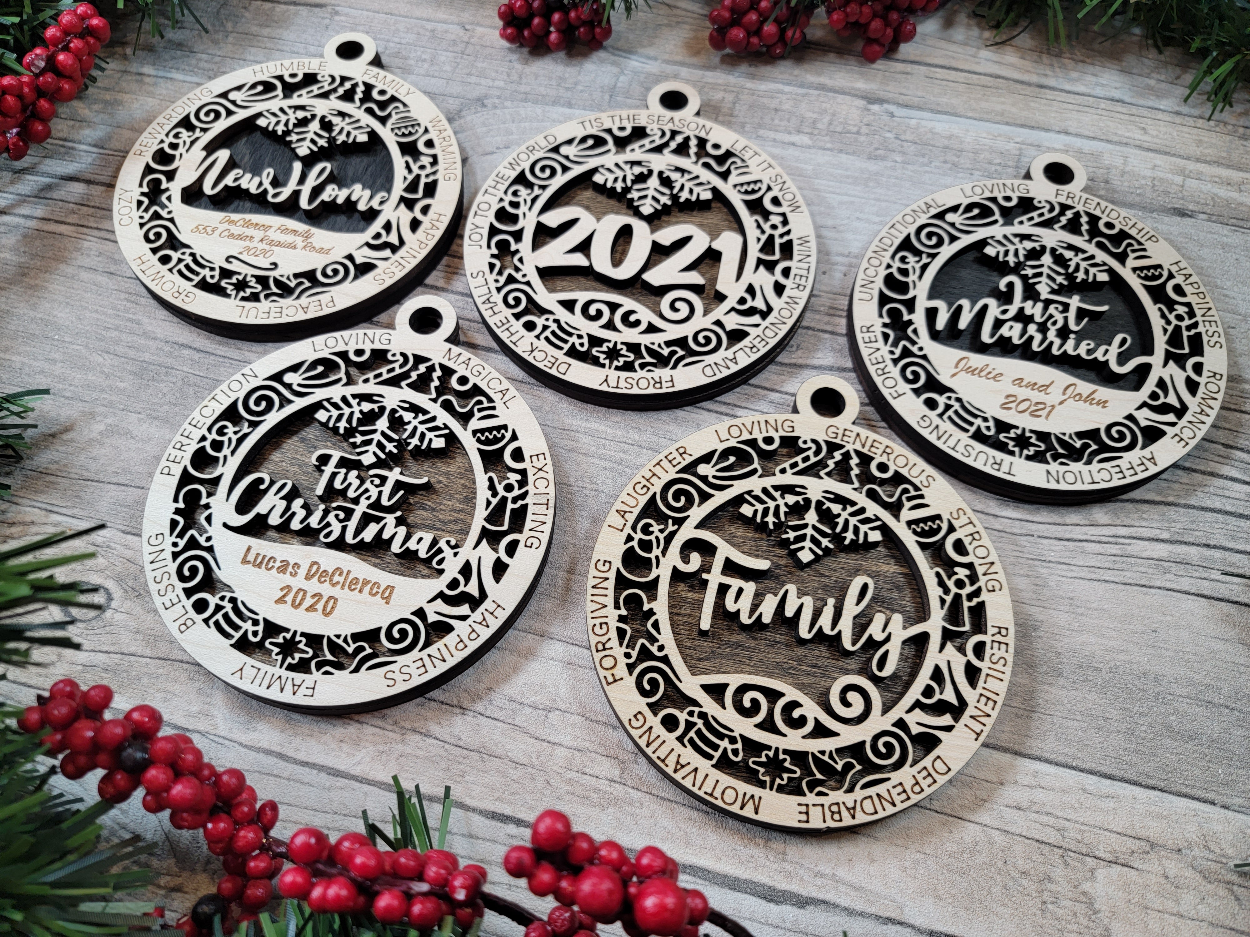 Personalized 3D Wood Christmas Ornaments, Ultimate Ornament, Christmas Gifts