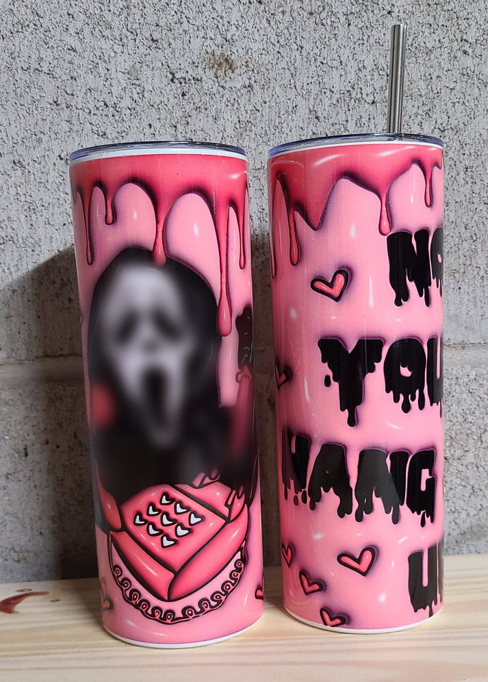 No You Hang Up Scream Character 20oz Tumbler, Horror Gift, Happy Halloween Gift