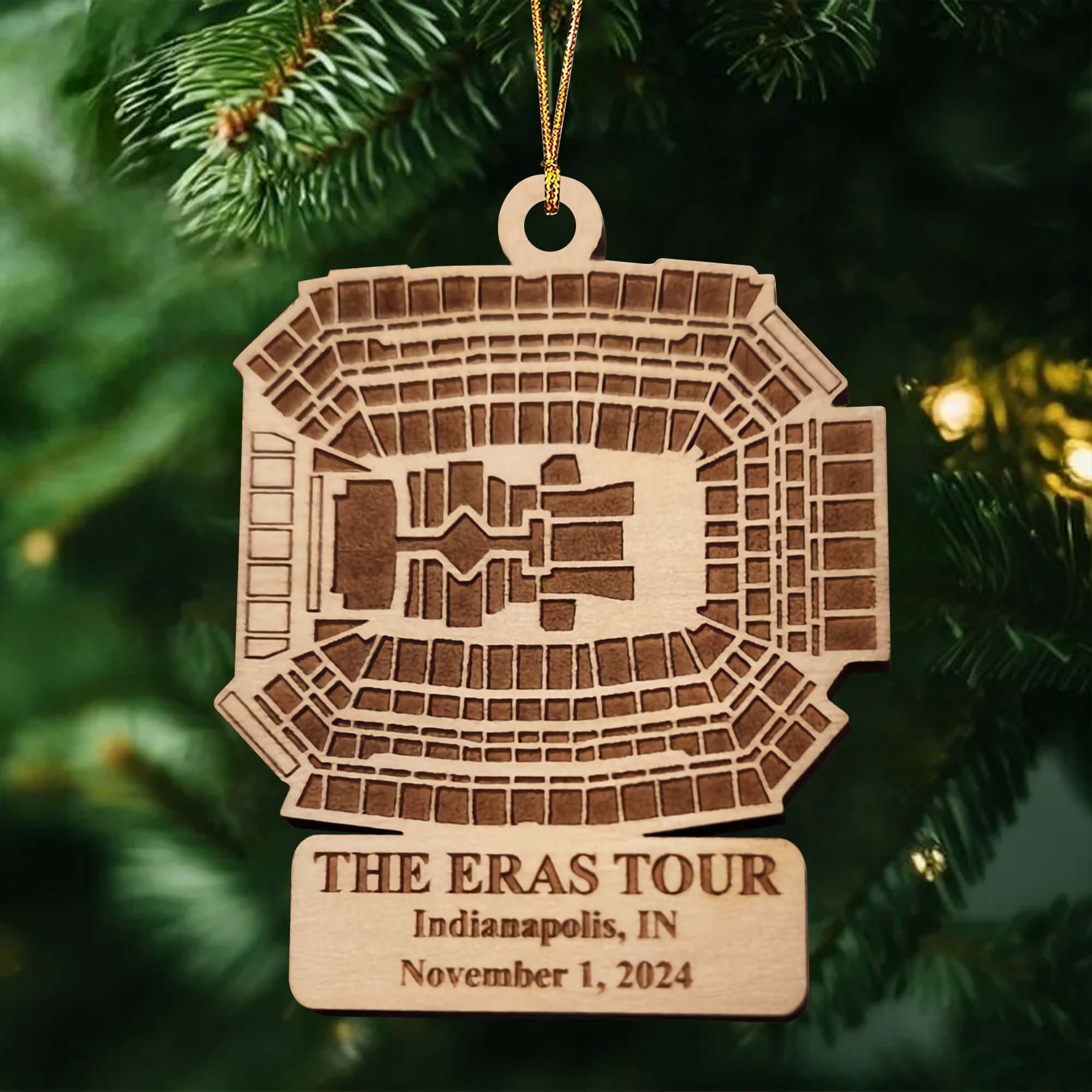 The Eras Tour Indianapolis Stadium Ornament, Personalized Christmas Ornament