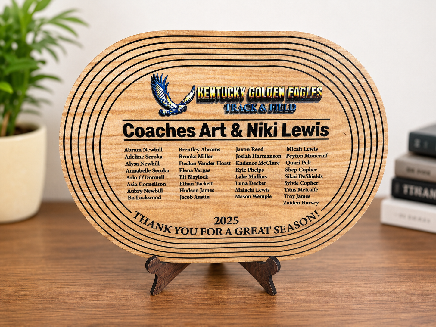 Custom Football Coach Wood Sign, Thank You Gift for Coaches, End Of Season Coach Gifts