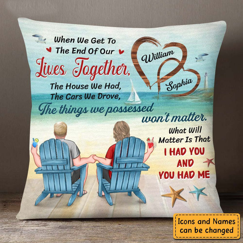 When We Get To The End Of Our Lives Together, Love Pillow For Couple, Old Couple Gifts, Anniversary Gift For Couple