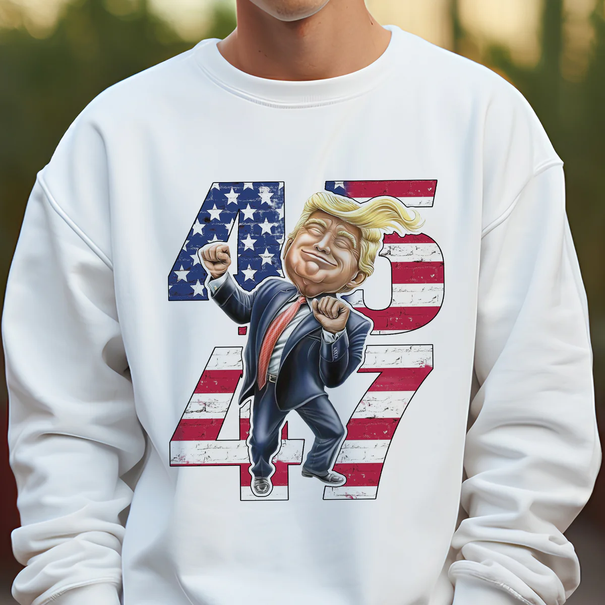 Trump2024 45th & 47th US President Sweatshirt, Trump Funny Dancing Shirt, Patriotic Sweatshirt, Political Gifts