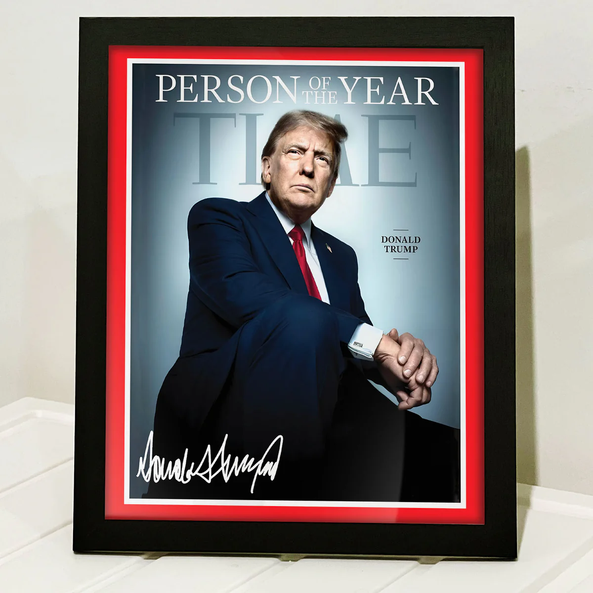 Donald Trump Person Of The Year Time Picture Frame, 47th US President Frame, Gift For Trump Supporter, Patriotic Gift