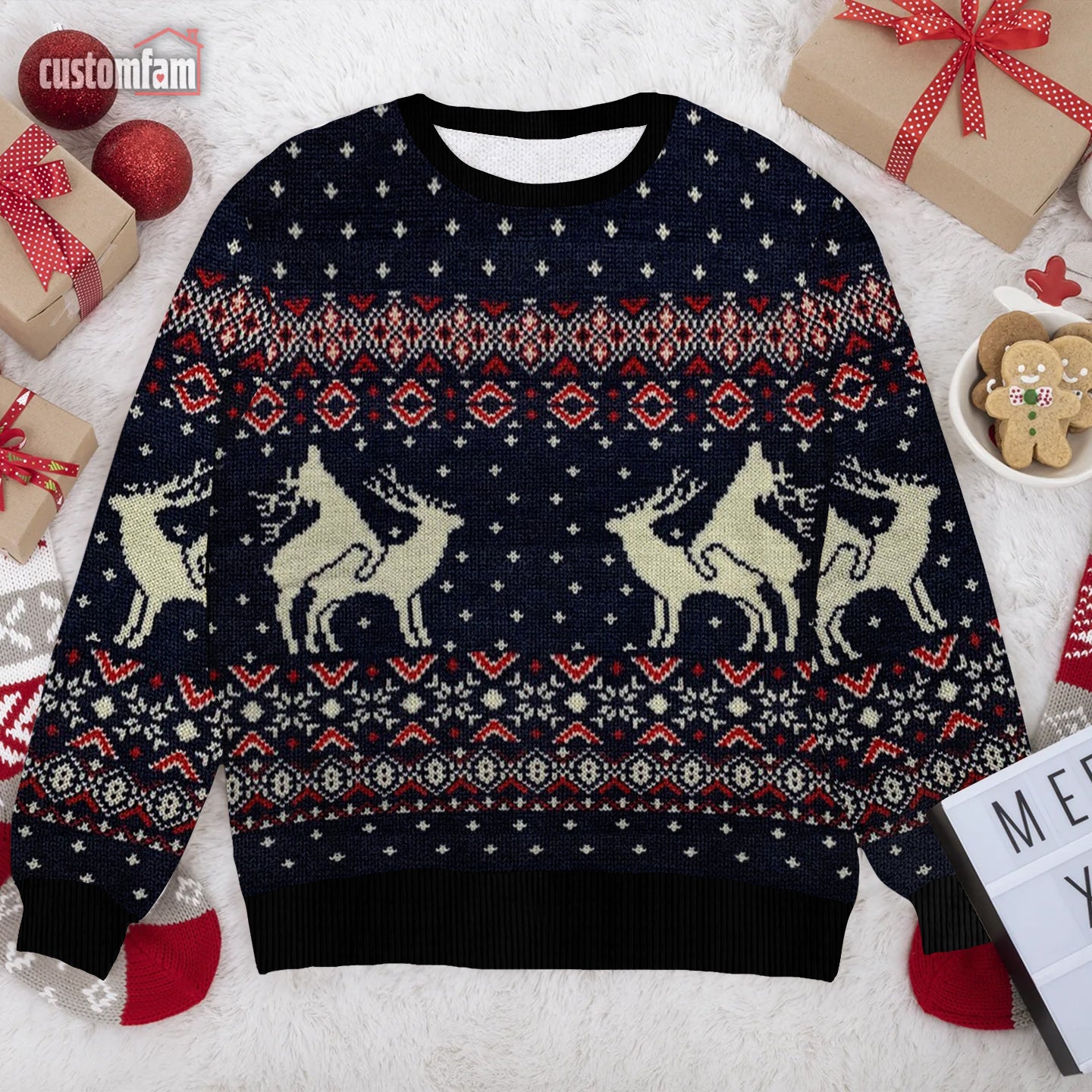 Reindeer Funny Ugly Christmas Sweater, Christmas Gift