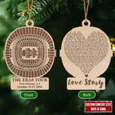 The Eras Tour New Orleans Stadium Personalized Christmas Ornament, Swiftie Ornament With Custom Song