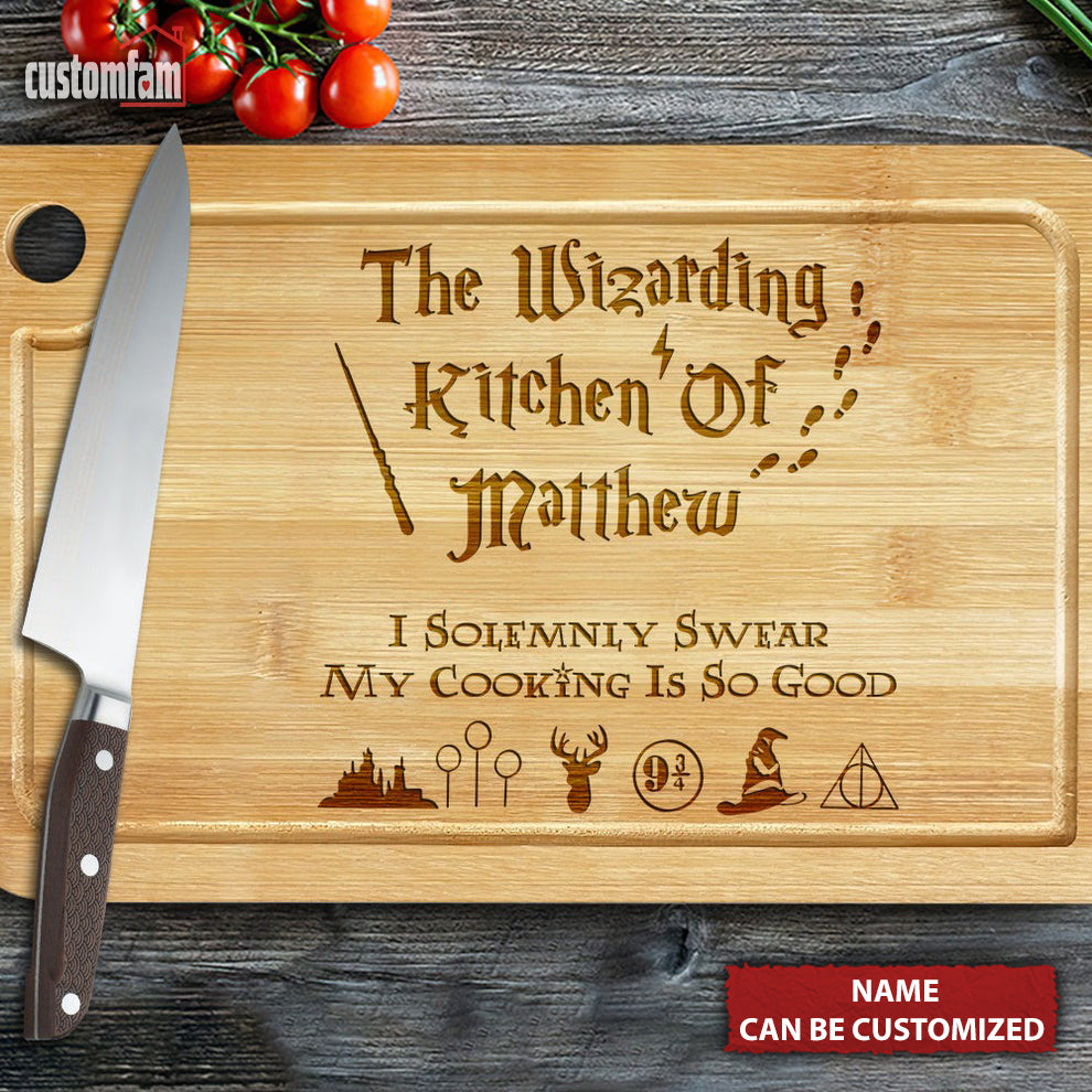 The Wizarding Kitchen Personalized Gifts For Witch Cutting Board, Halloween Decor