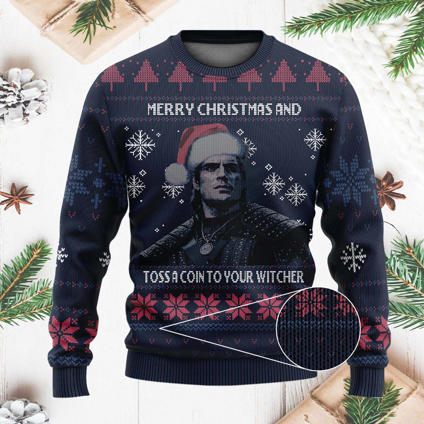 Toss A Coin To Your Witcher Funny Christmas Ugly Sweater, Christmas Gifts