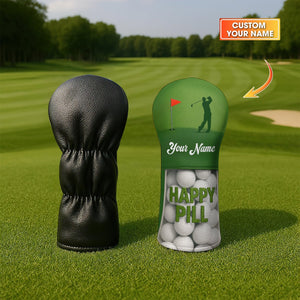 Happy Pill Golf Head Cover - Custom Golf Headcovers Gift - View 2