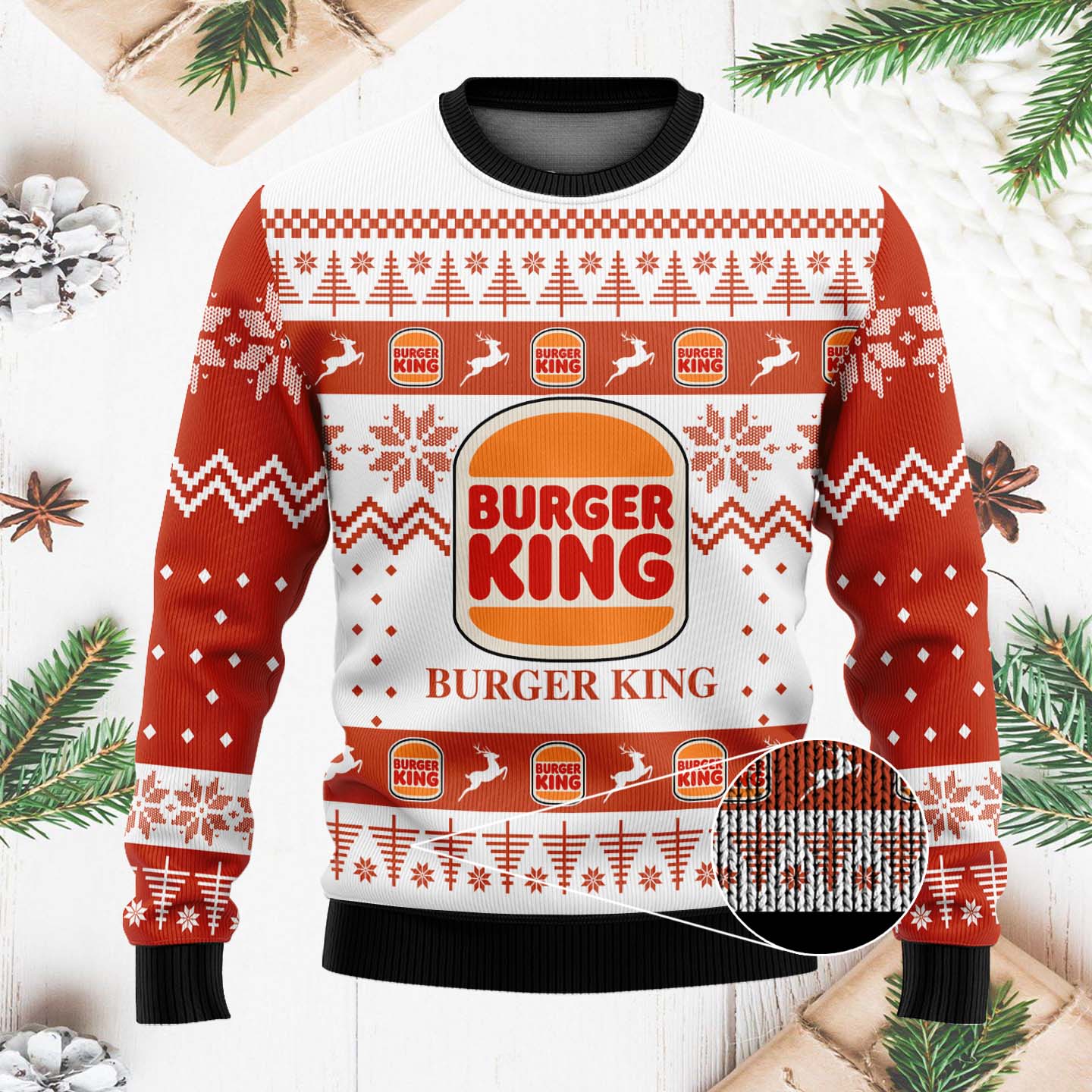 Burger King Funny Christmas Ugly Sweater, Christmas Gifts