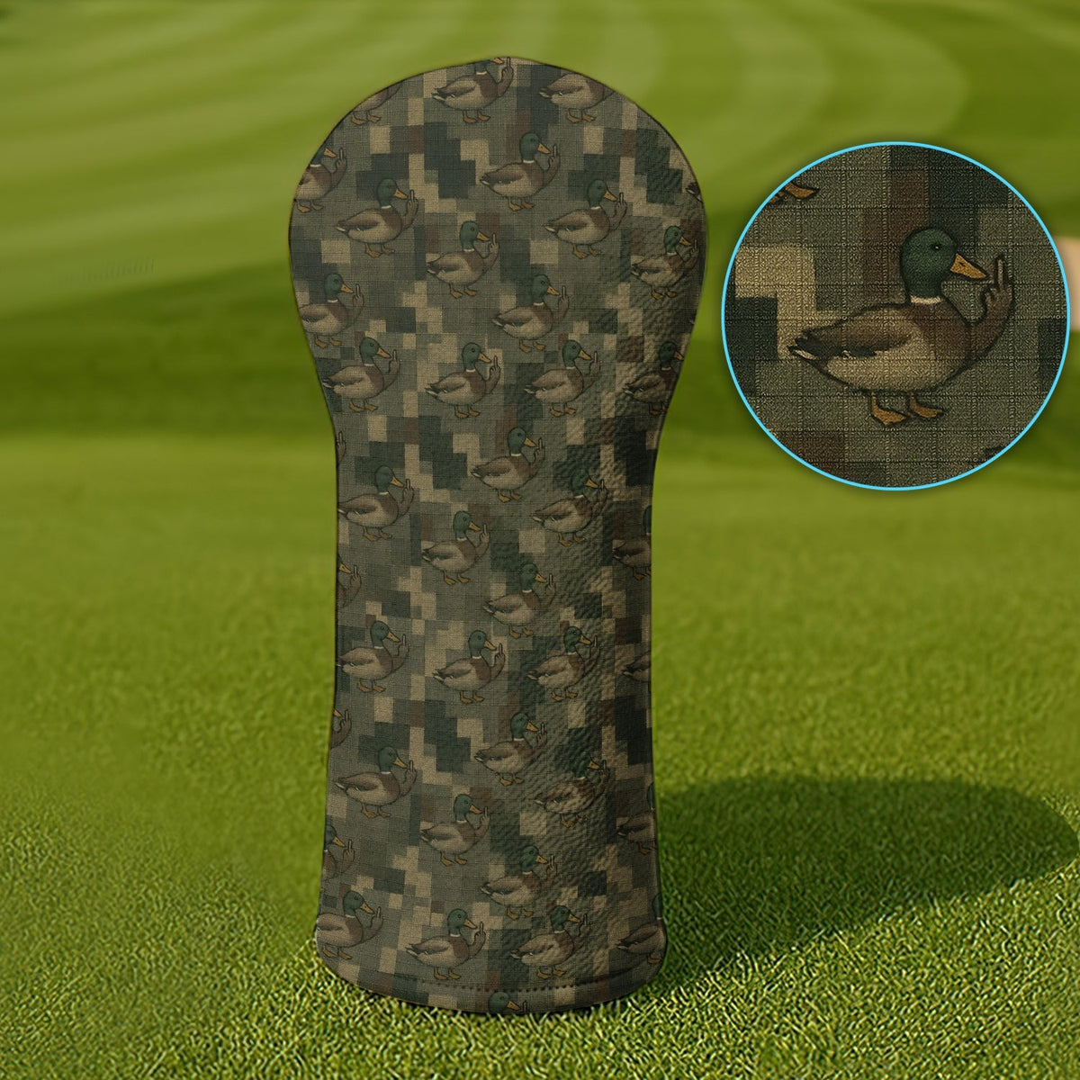 Mallard Duck Green Camo Golf Head Cover For Men