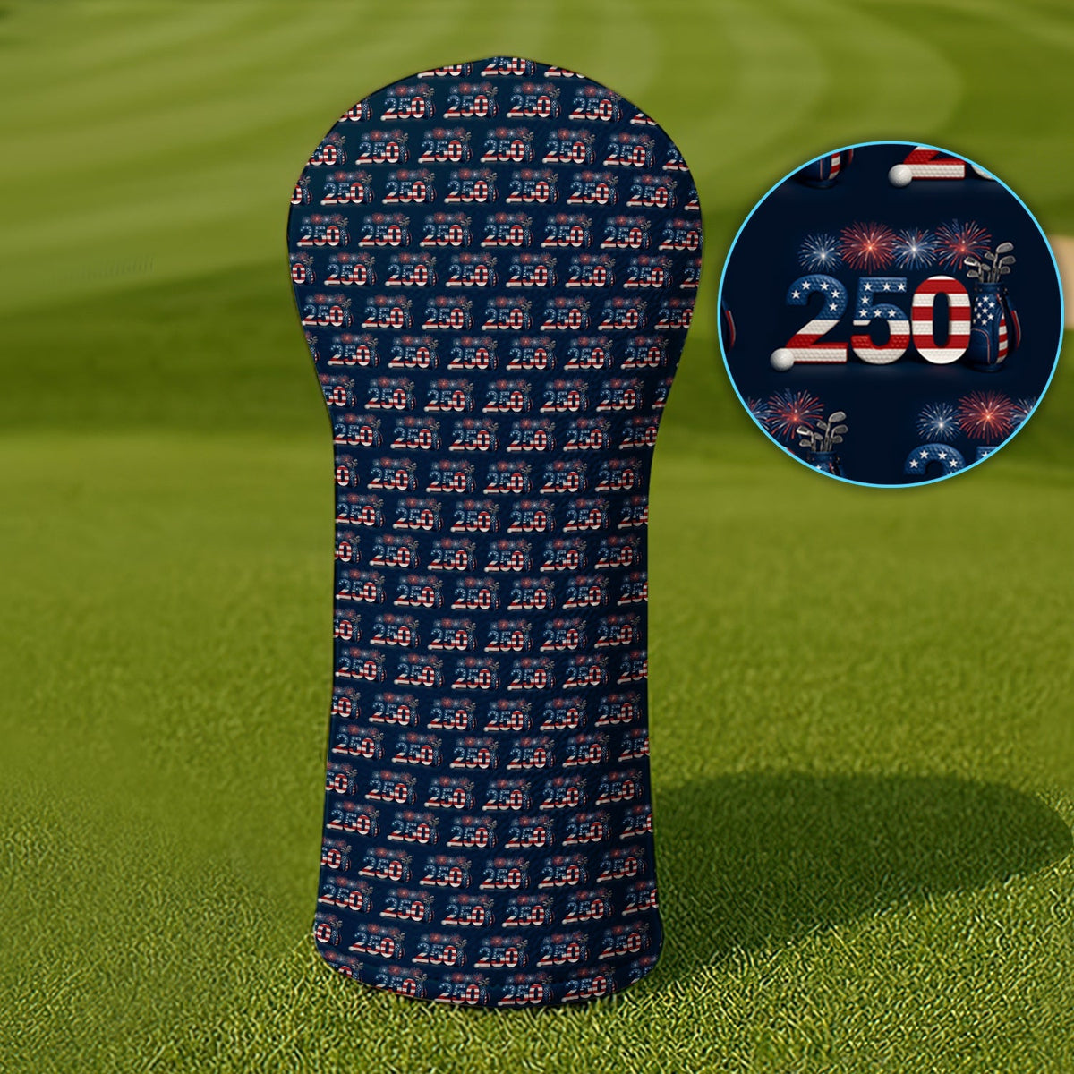 USA 250th Anniversary Patriotic Golf Head Cover For Men