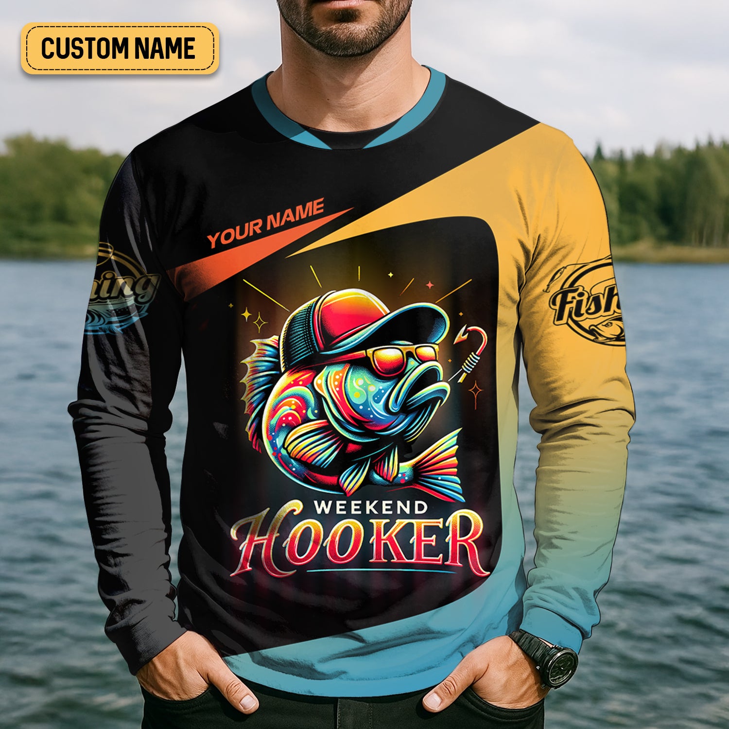 Weekend Hooker Performance Fishing Shirts, SPF Shirt For Men, Hooded Fishing Shirt, Fishing Shirts For Men