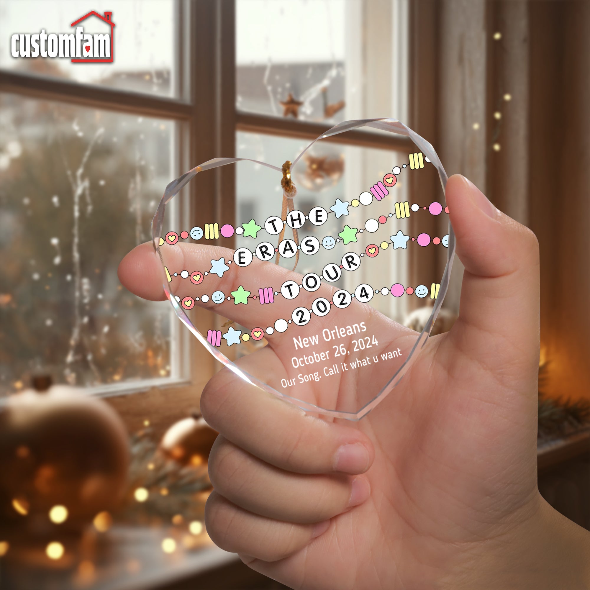 The Eras Tour 2024 Personalized Christmas Glass Ornament, Gift For Swi ...