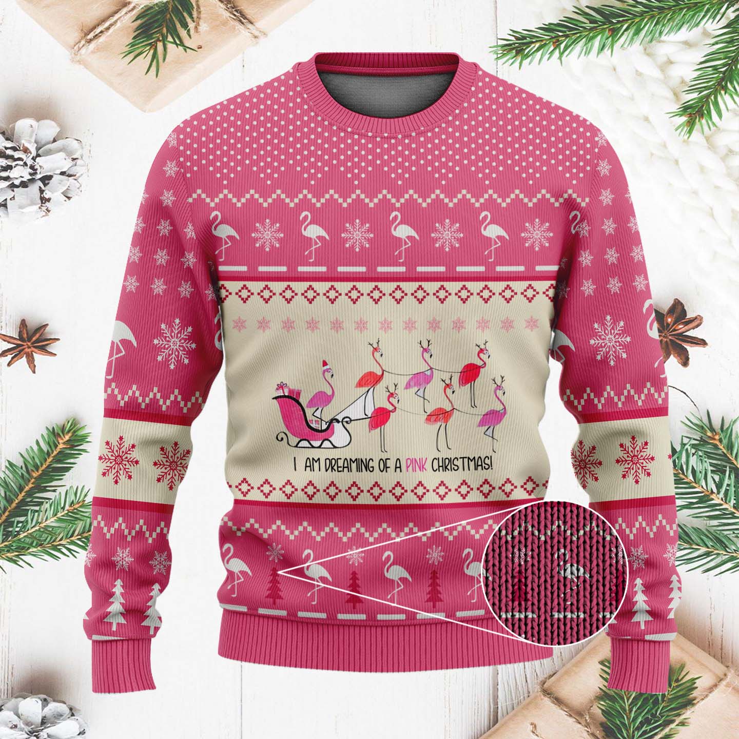 I Am Dreaming Of A Pink Christmas Funny Christmas Ugly Sweater, Christmas Gifts