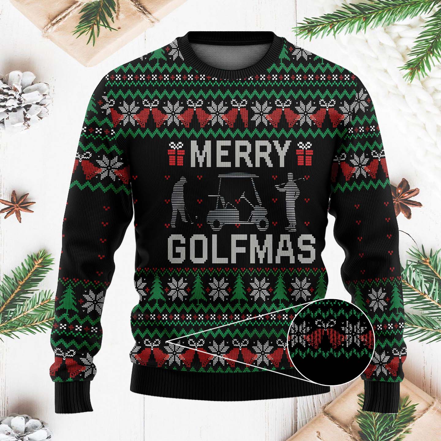 Merry Golfmas Funny Christmas Ugly Sweater, Gift For Golfers