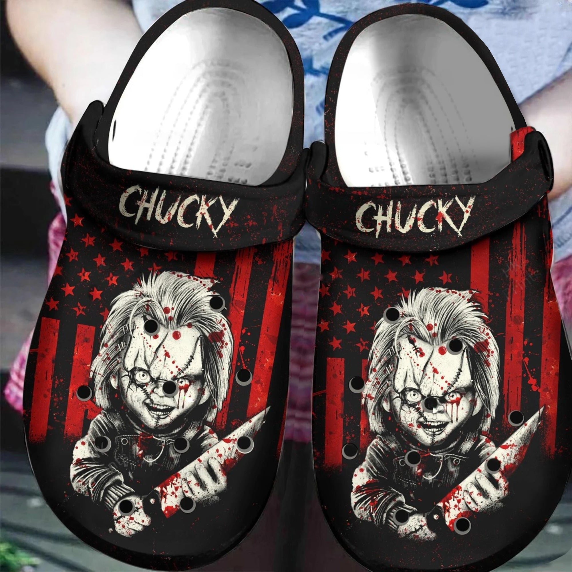 Personalized Halloween Horrors Movies Crocs, Scary Movie Gift