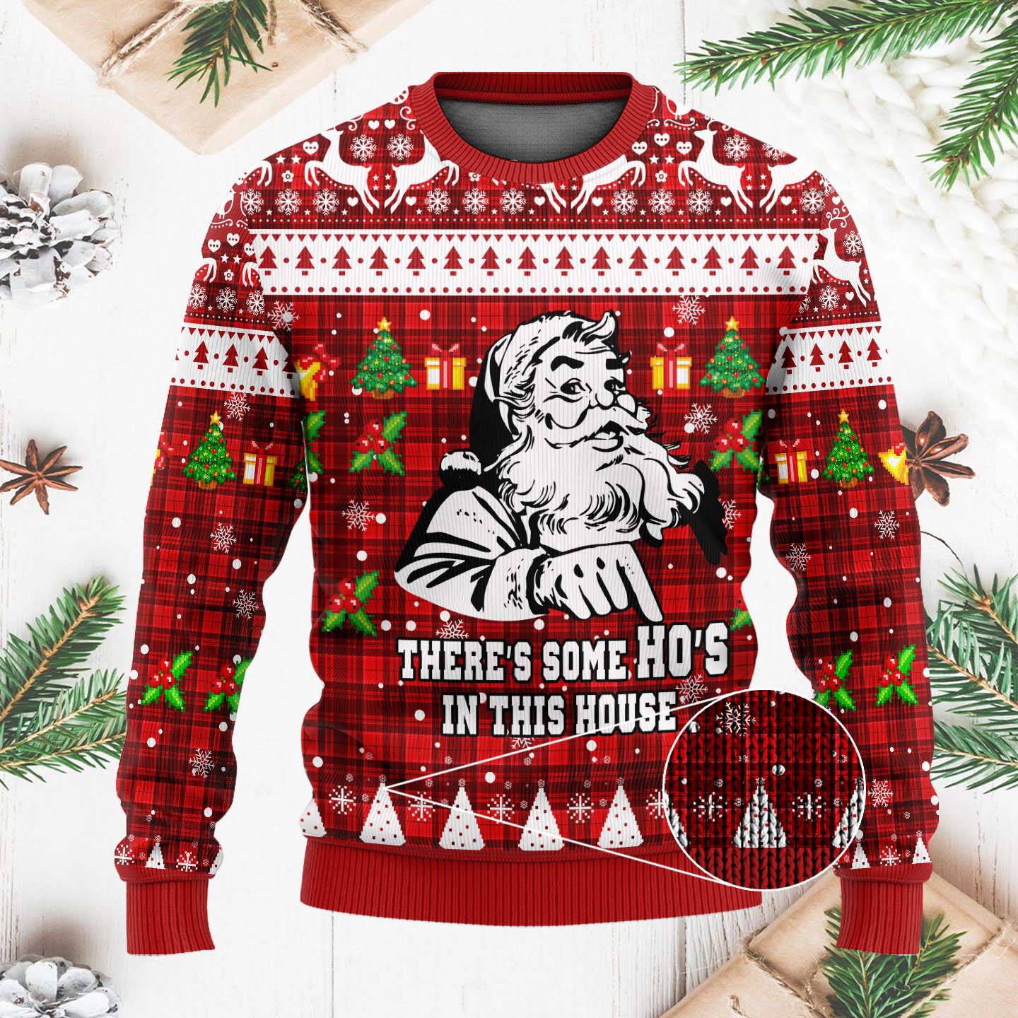 There's Some Ho's In This House Funny Christmas Ugly Sweater, Christmas Gifts