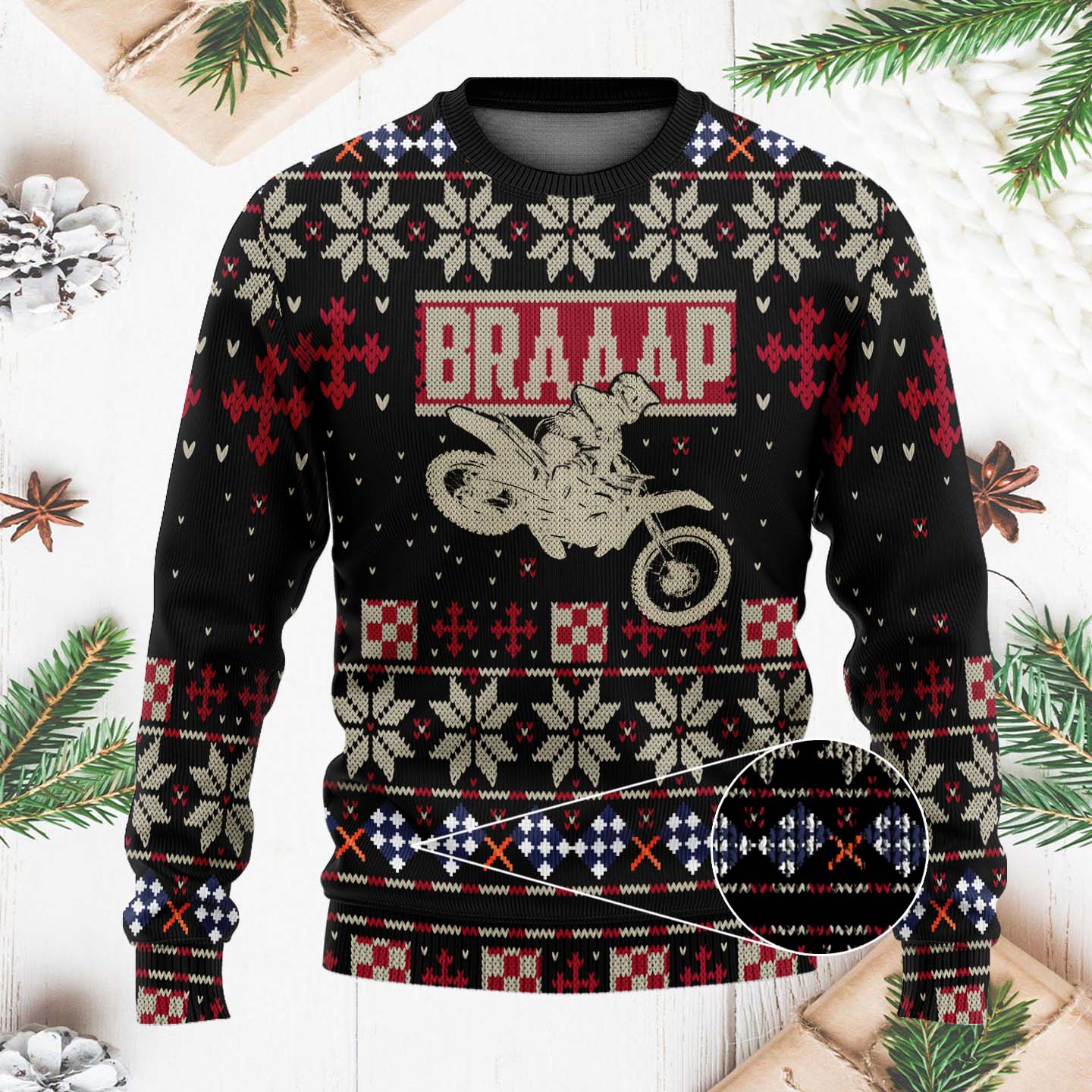 Braaap Funny Christmas Ugly Sweater, Ugly Christmas Sweater, Christmas Gifts