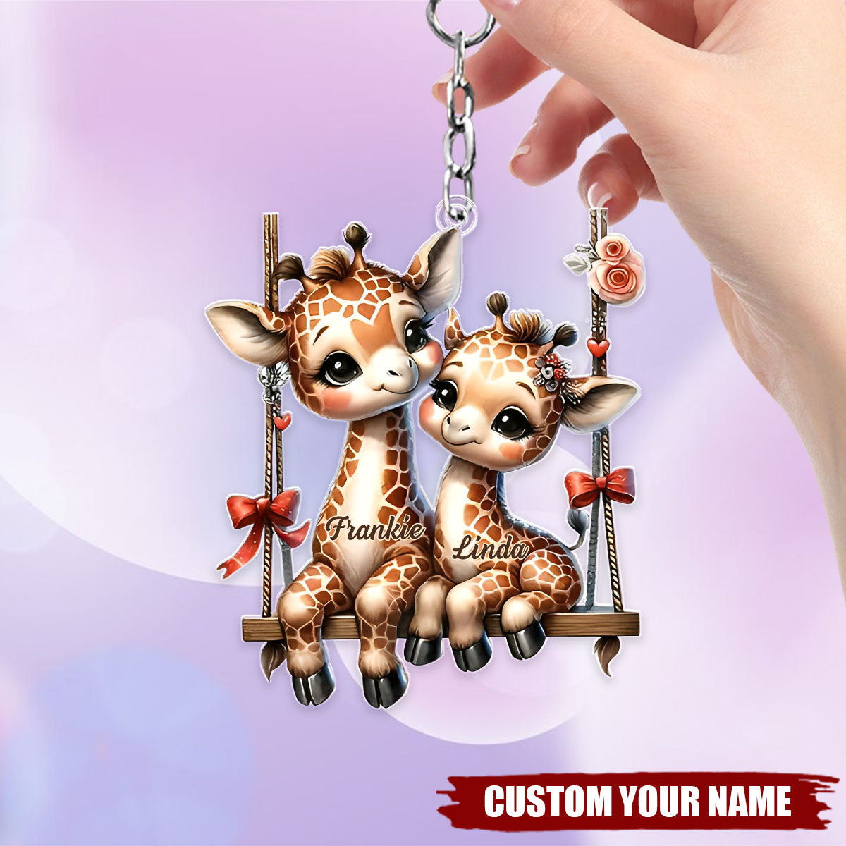 Cute Deer Couple Acrylic Ornament, Keychain For Couple, Cute Couple Keychain, Couple Valentine Gift