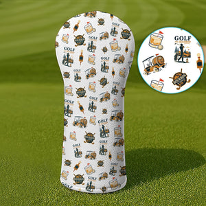 Bourbon And Golf Vintage Golf Head Cover - Funny Golf Gift - View 5