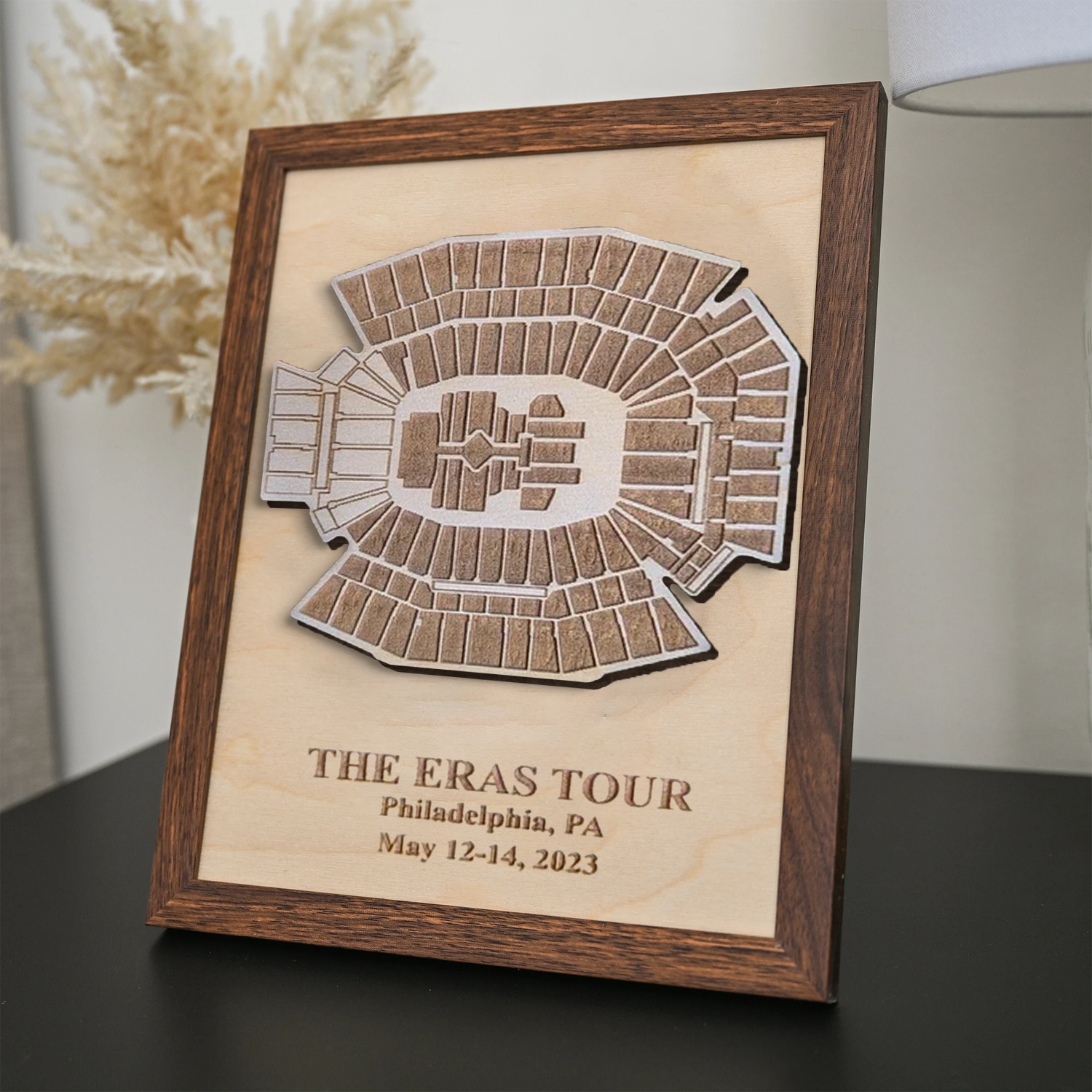 The Eras Tour Philadelphia Stadium, 3D Custom Stadium Wooden Plaque, Gift For Swifties