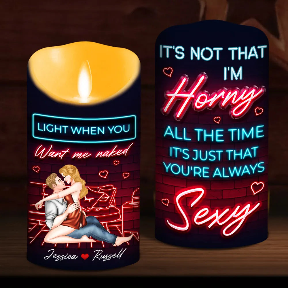 You're Always Sexy Flameless LED Candle, Couple Candles, Funny Anniversary Gifts, Couple Valentine Gifts