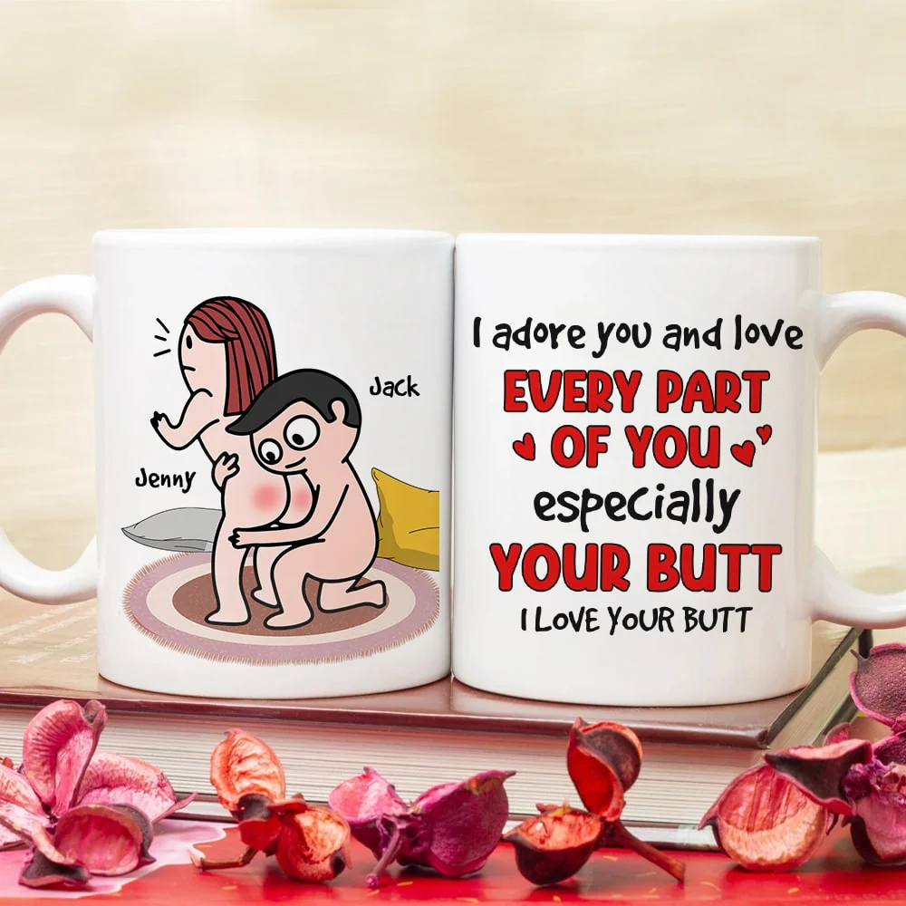 Personalized I Adore You Coffee Mug, Couples Coffee Mugs, Couple Valentine Gift, Funny Couple Gifts