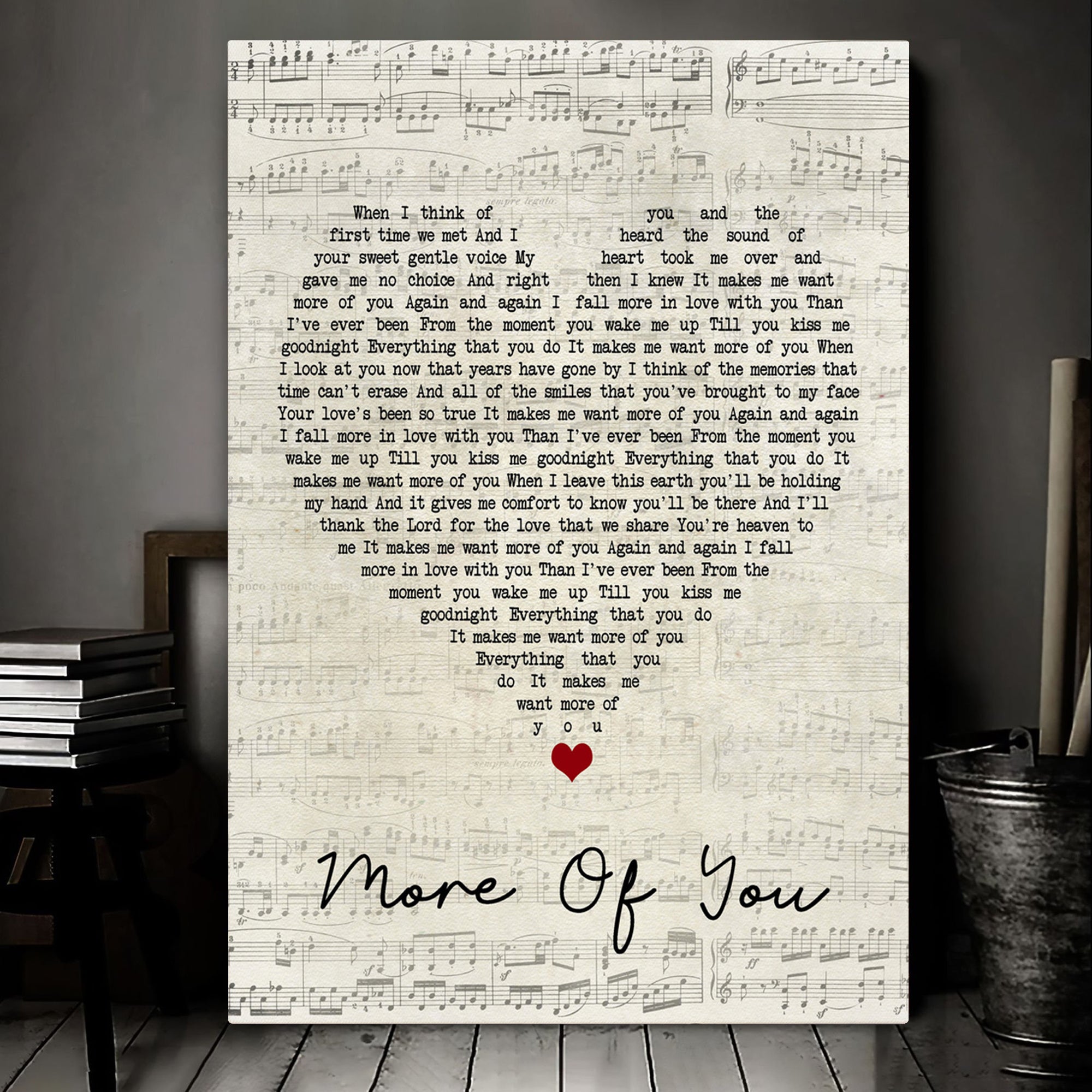 Chris Stapleton More Of You Script Heart Song Lyric Music Art Print Canvas Print Framesin