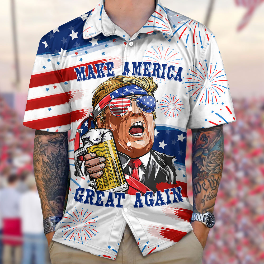 I Stand With Trump, Trump2024 Hawaiian Shirt, Funny Political Unisex Shirt